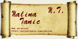 Malina Tanić vizit kartica